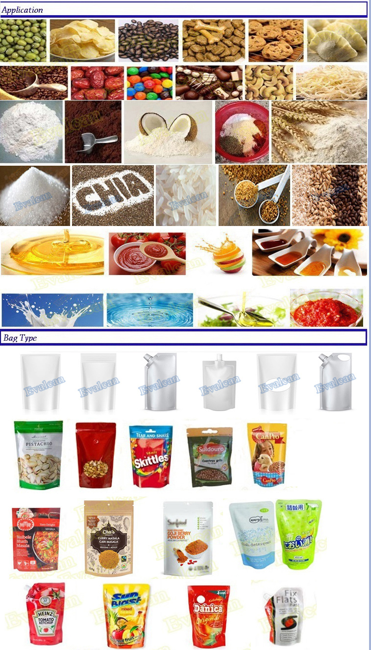 Automatic Horizontal Liquid, Raisin, Solid Nuts, Snack Food, Spices Milk Coffee Salt Coconut Powder Stand up Pouch Doypack Ffs Packing Machine