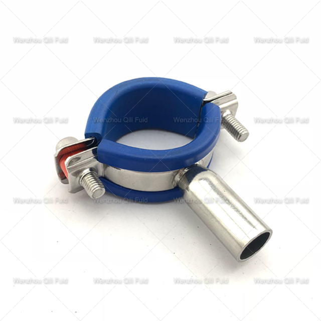 Sanitary Stainless Steel Tube Hanger with Blue Plastic