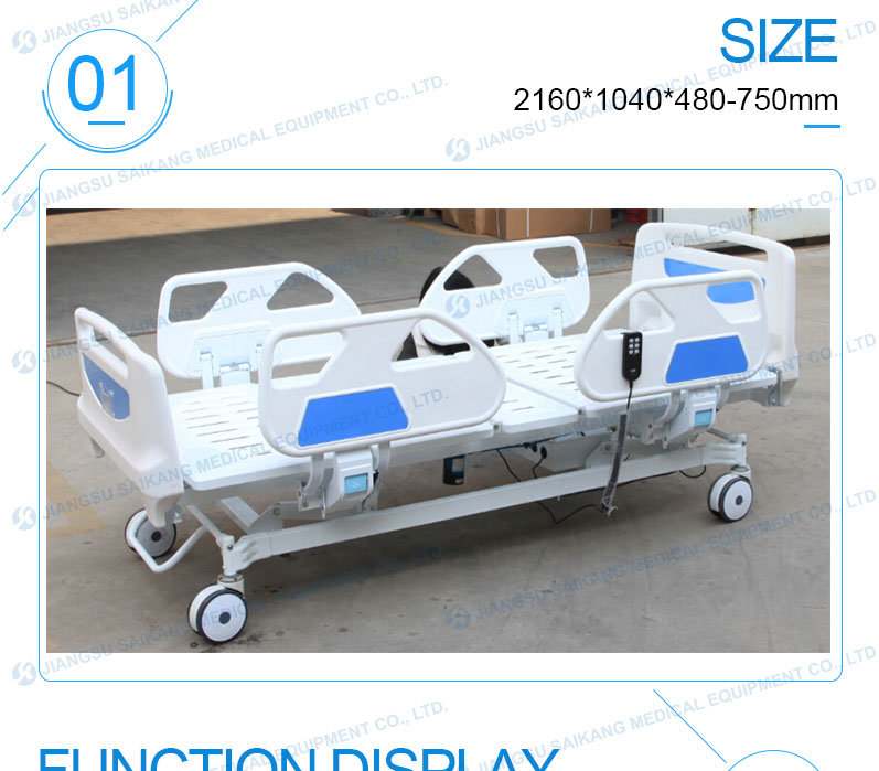 Sk002-8 Electric Five Function Hospital ICU Bed