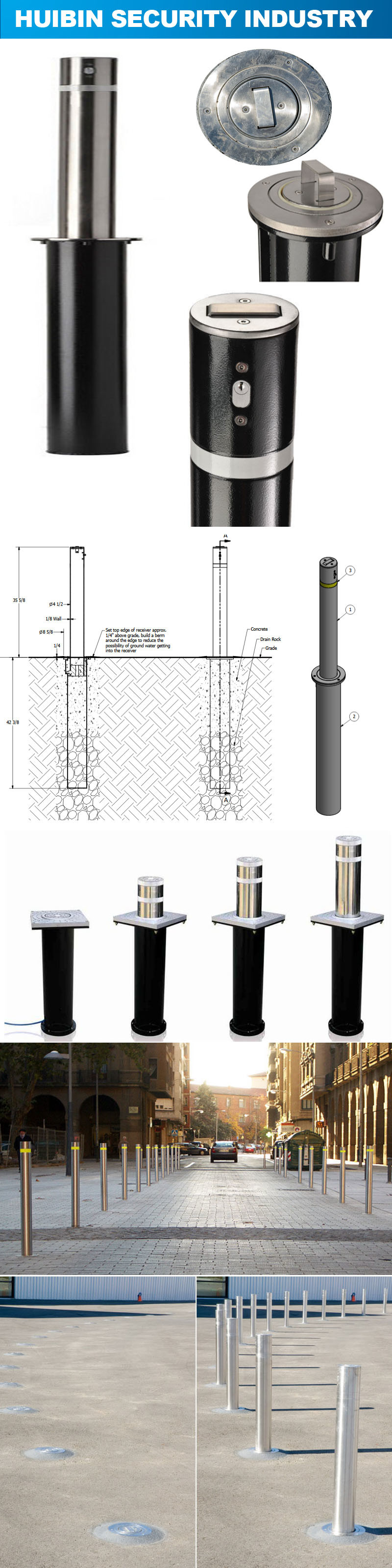 Modern Flexible Delineator Post Green Flexible Bollard for Traffic Barrier