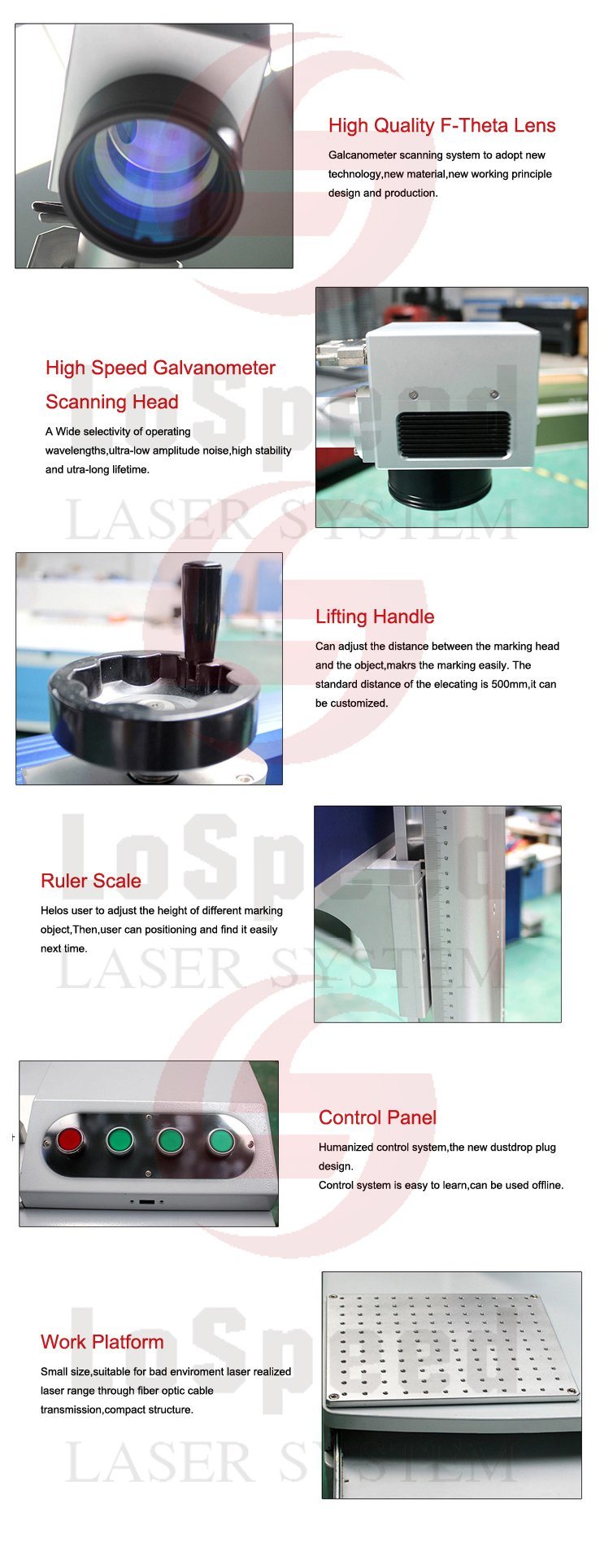 Laser Marker Accessories with Rotary Fixture, Control Card, 3D Work Table