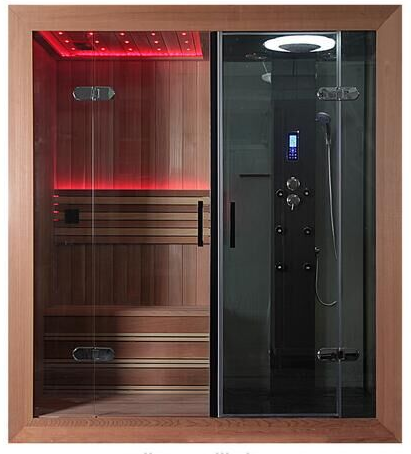 Factory Direct 7-Color LED Super Shower Room with Steam Sauna