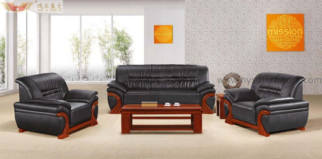 New Design Antique Leather Reception Sofa