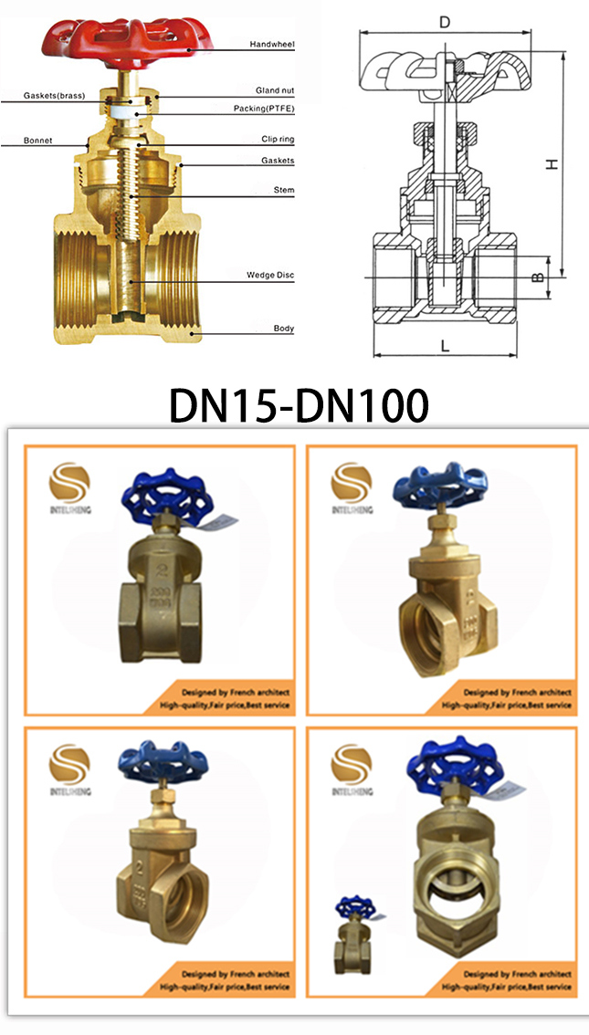 Brass Gate Valve for Water