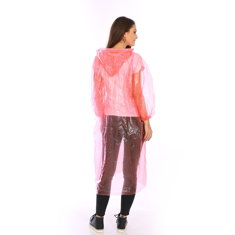 Promotional Disposable Raincoat Foldable Poncho Plastic PE Raincoats 2018