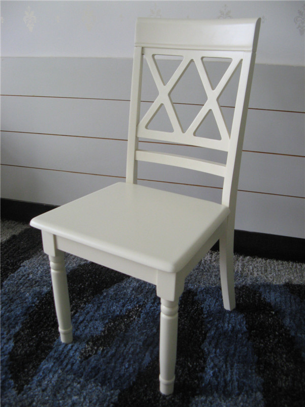 European Style Wooden White Color Dining Chair Restaurant Chair (M-X1005)