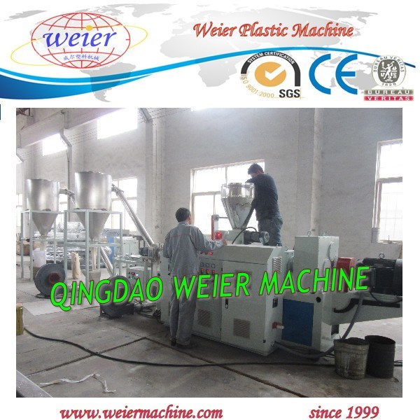 PVC Hot Cutting Pelletizing Production Line with Conical Double Screw Extruder