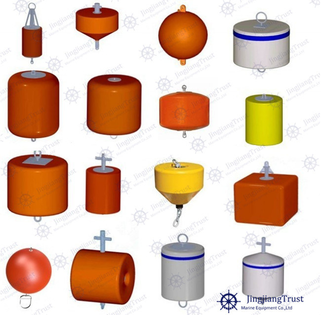 Marine EVA Foam Filled Cylindrical Floating Buoy on Water