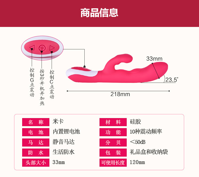 Silicone Female Masturbation Vibrator Massage USB Charge Double Motor Adult Sex Products