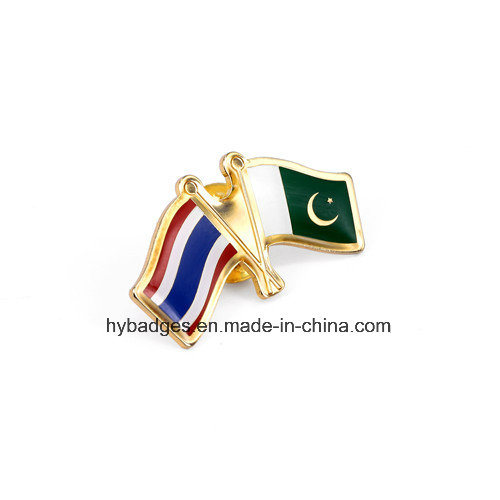 Thailand and Chinese Flag Badge, Souvenir Lapel Pin (GZHY-LP-003)