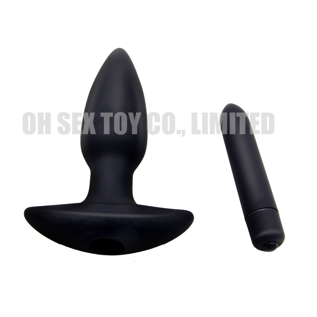 Silicone Made Tapered Vibrating Butt Plug Adult Products