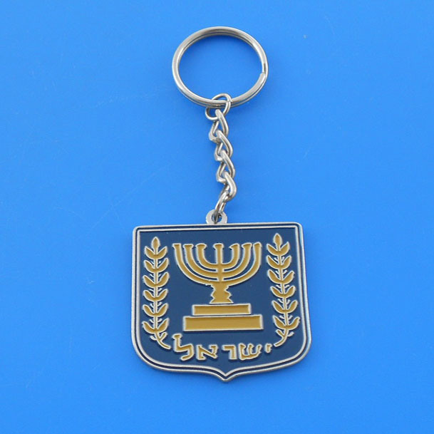 Hamsa Keychain Israel Metal Hamsa Keychain with Rhinestones