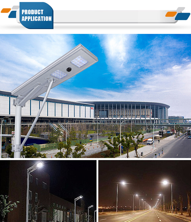 China Supplier Motion Sensor LED Solar Panel Street Light 15W