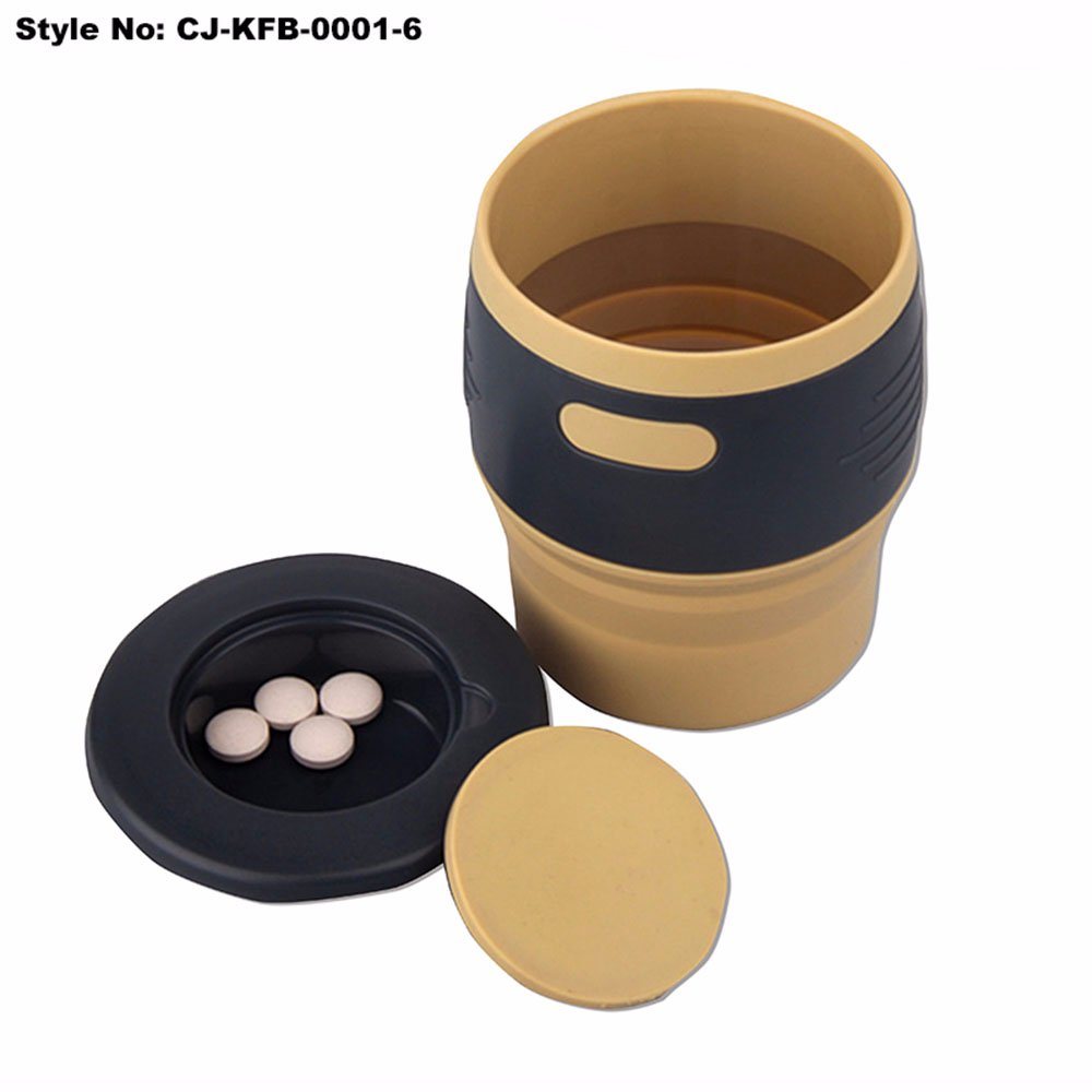 Wide Mouth Soft Collapsible Silicone Insulated Travel Coffee Mugs