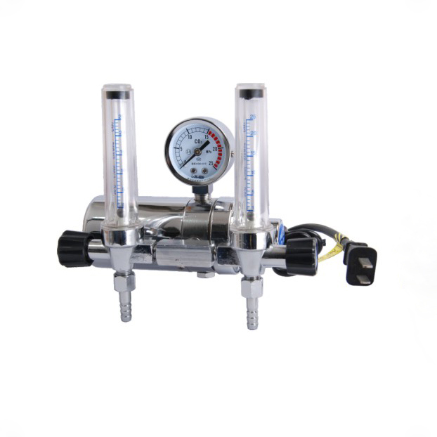 CO2 Gas Regulator with Double Flow Meter with Ce