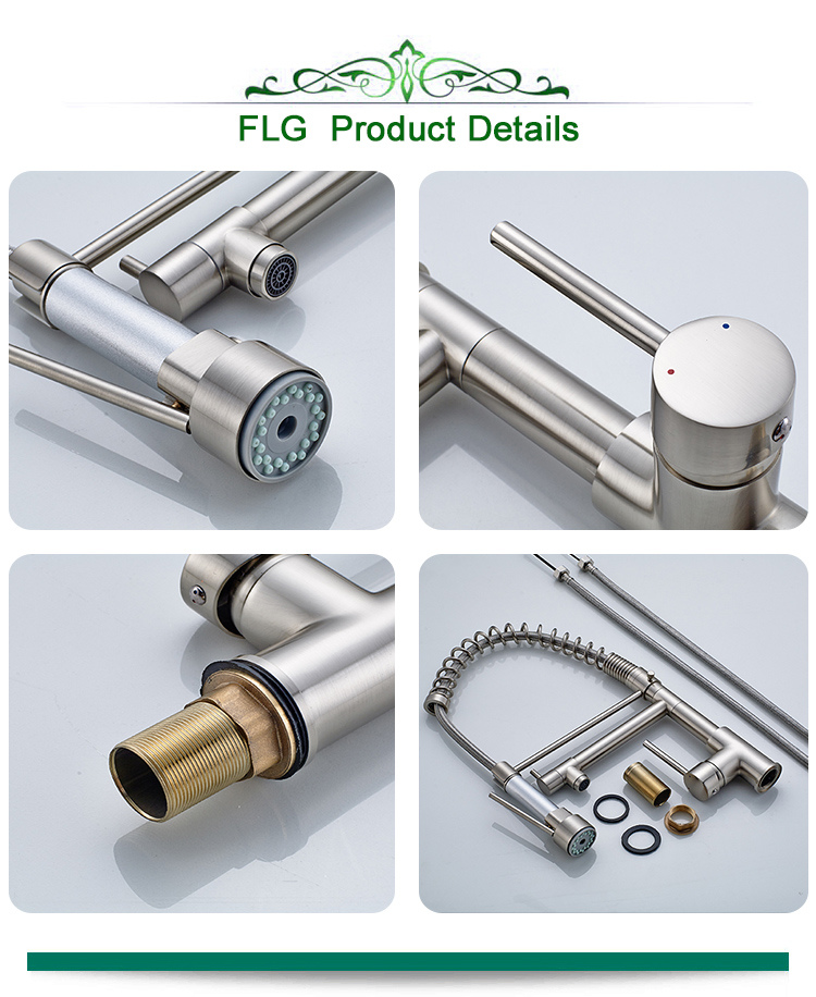 Flg LED Kitchen Faucet with Pull Down Vessel Sink Faucet/Tap/Mixer