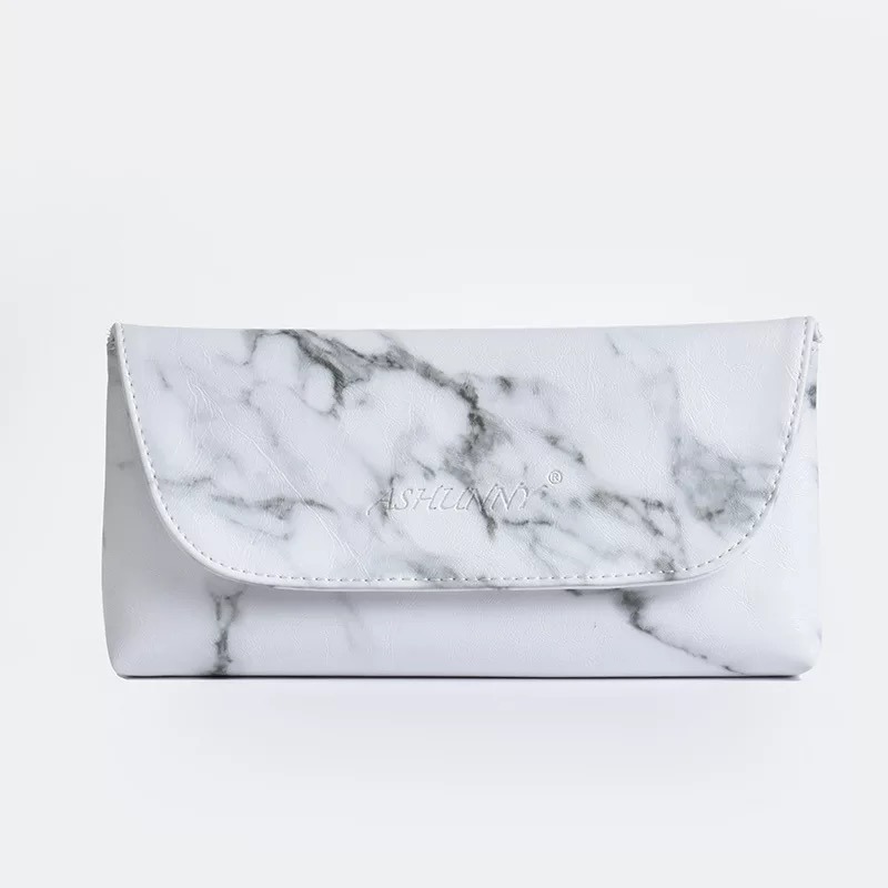 2018 Fashion Marble PU Leather Cosmetic Bag Makeup Bag