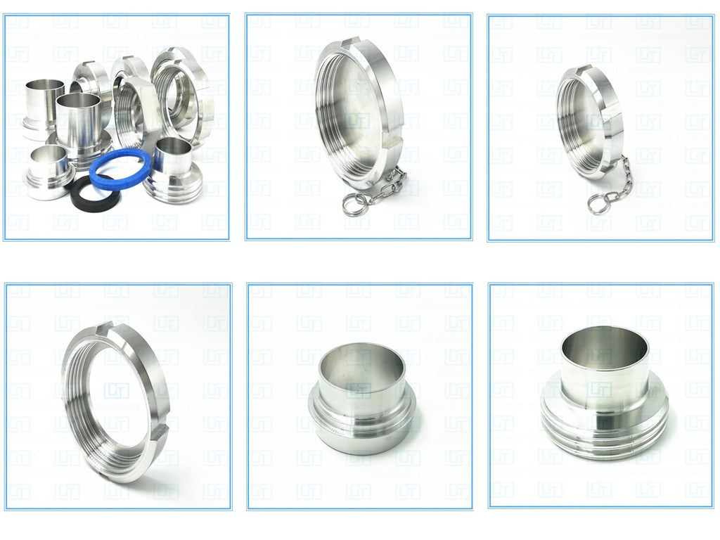 Sanitary Stainless Steel Treaded Male End Cap with Chain DIN-15b