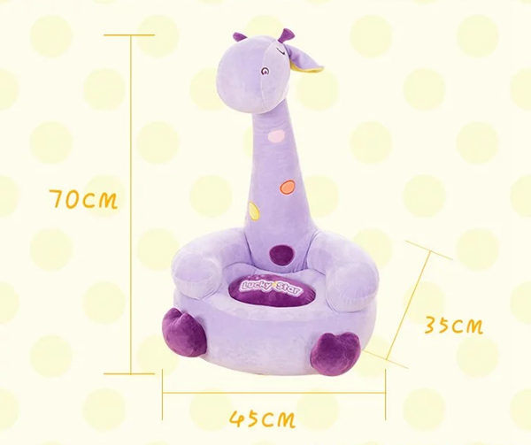 Kids Giraffe Plush Sofa Seat, Soft Tatami Chairs, Birthday Gifts