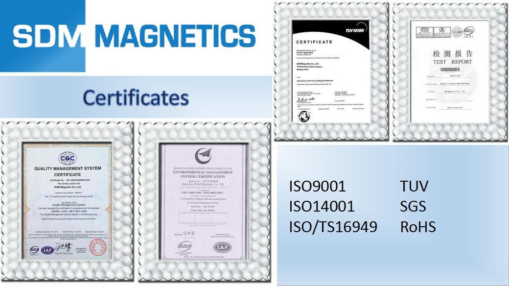 14 Years Experience ISO/Ts16949 Certificated Permanent Neodymium Magnet