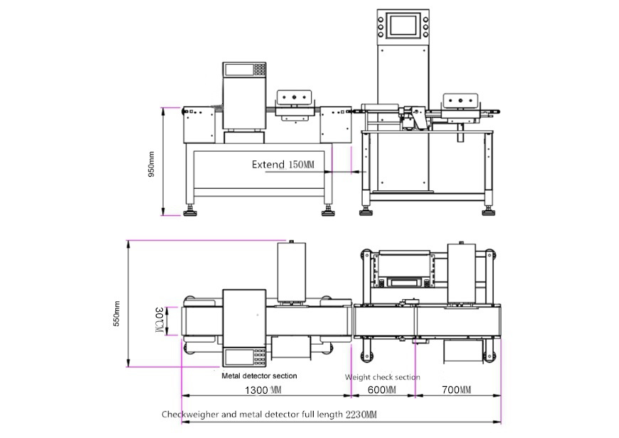 Automatic Online Check Weigher Sorting Machine