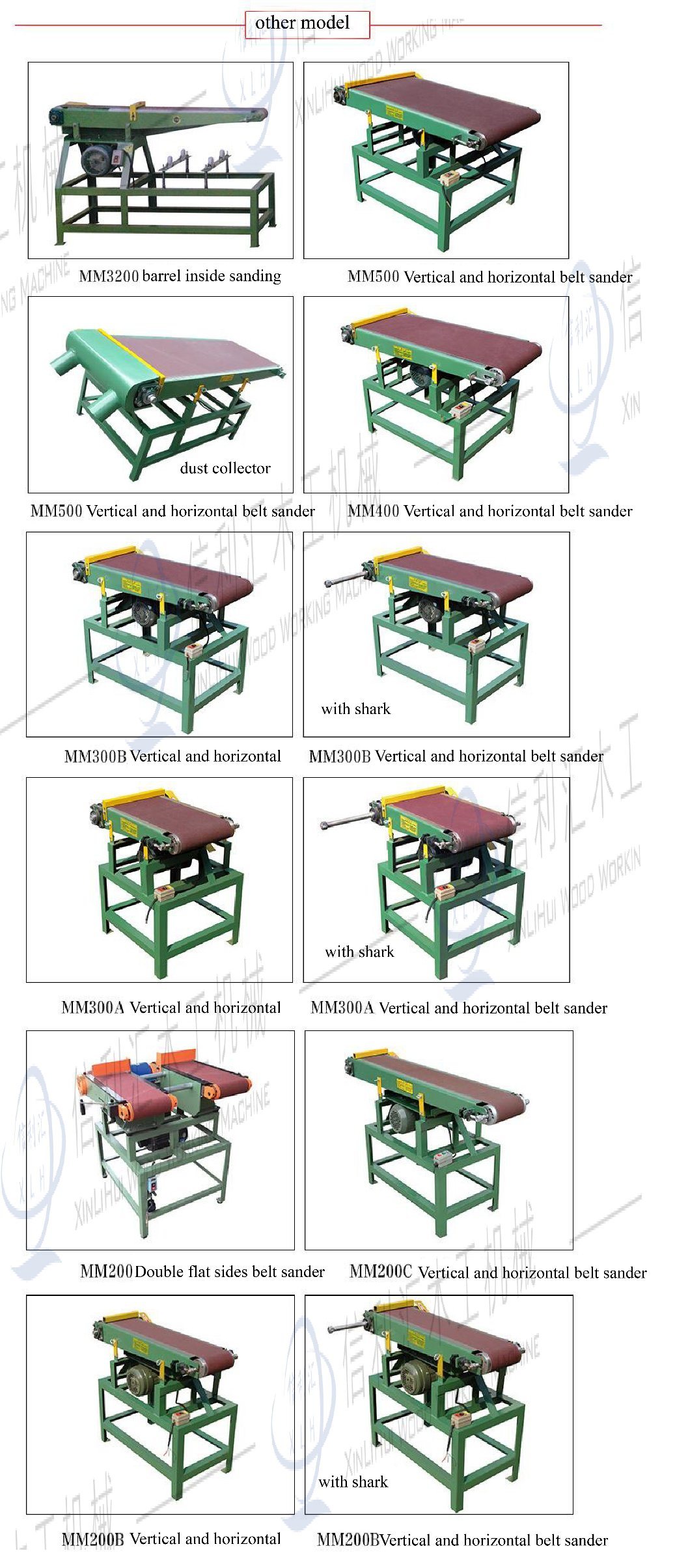 Sanding Belt Grinding Machine/ Two Heads Wood Wire Brush Sanding Machine Wood Broom Handle Stick Sander Hand Polishing Machine for Curved Wood