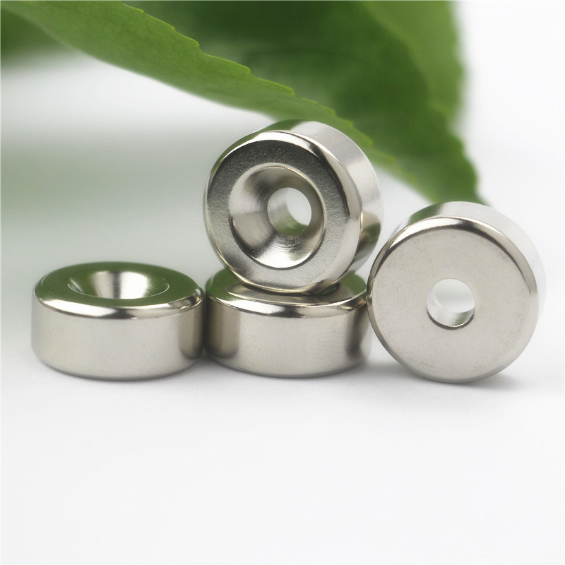 Customized Ring Neodymium Magnet Nickel Coating with Countersunk