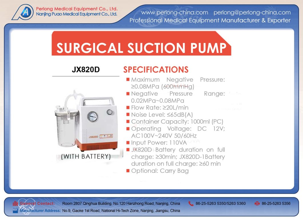 Medical Equipment Surgical Suction Pump AC/DC Support