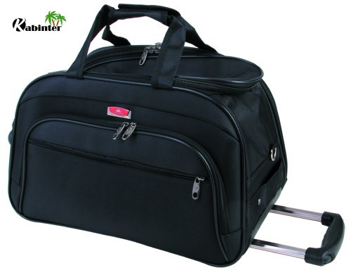 Duffle Bag with Aluminum Trolley Luggage Set Travel Bag