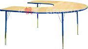 Kindergarten Furniture Kids U Shape Table with Plastic Chairs