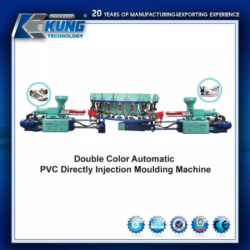 Double Color Automatic PVC Directly Injection Moulding Machine