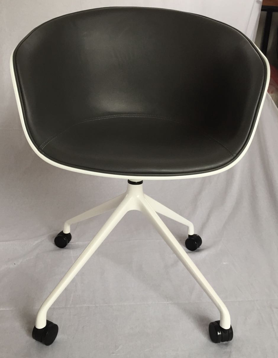 Plastic Swivel Restaurant Hay Chair with Aluminum Base