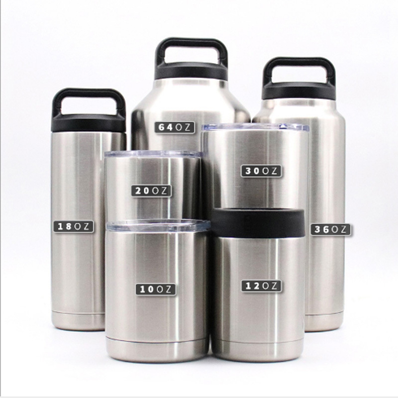 18oz/36oz/64oz Yeti Rambler Travel Sports Bottle/Mug/Cup Stainless Steel Insulated Cooler