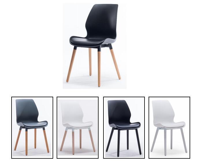 PP Plastic Morden Wooden Mechanism Dining Chair