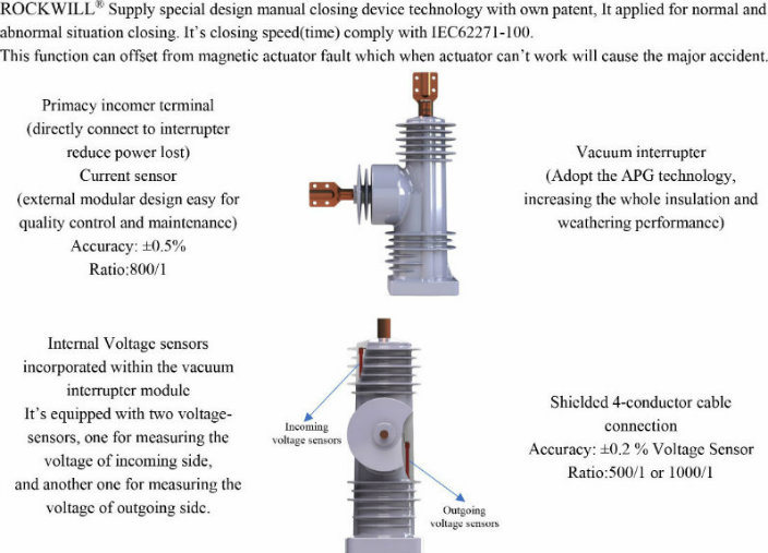 Er-1 22kv Single Phase Pole Mounted Vacuum Recloser