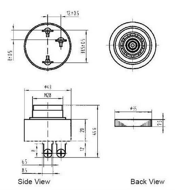 New Arrival 43mm 80dB Popular Piezo Buzzer