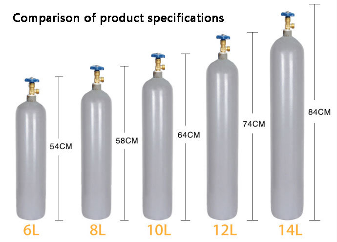 ISO Standard High Strength Gas Cylinder for Oxygen Gas