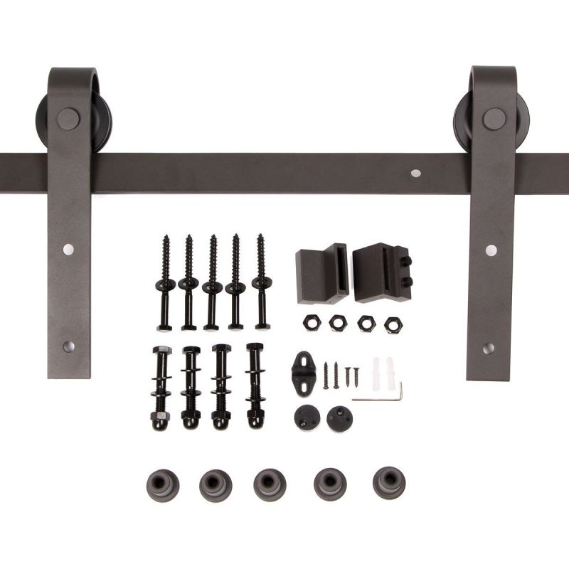 Rustica Hardware Flat Track Industrial Barn Door Hardware