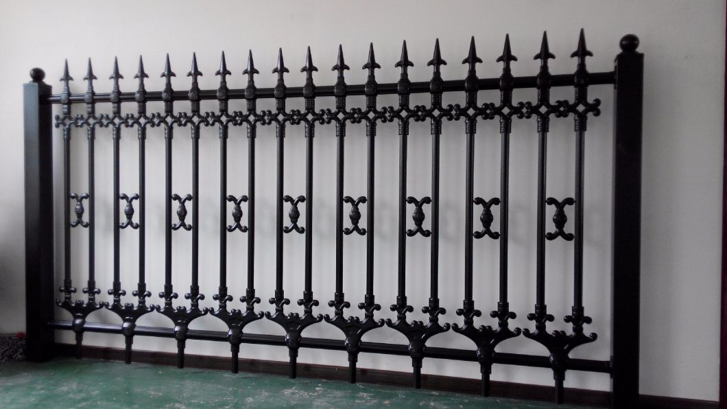 Prefabricated Galvanized Antique Decorative Wrought Iron Fence Designs for Garden