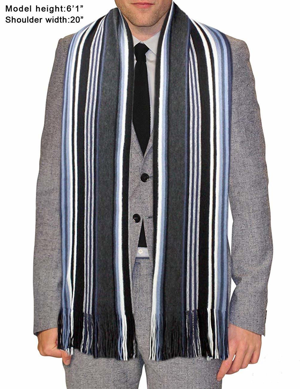 BSCI Audit Custom Striped Knit Long Scarf 100% Acrylic Man Knit Scarf