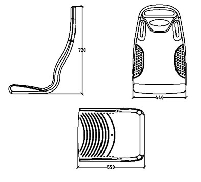 Plastic Seat for City Buses