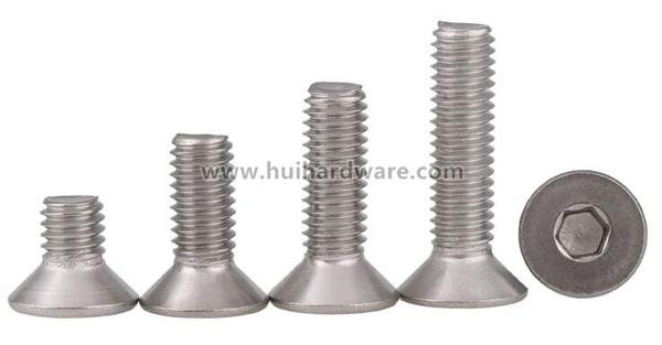 Stainless Steel Hex Socket Countersunk Head Machine Screws (DIN7991)