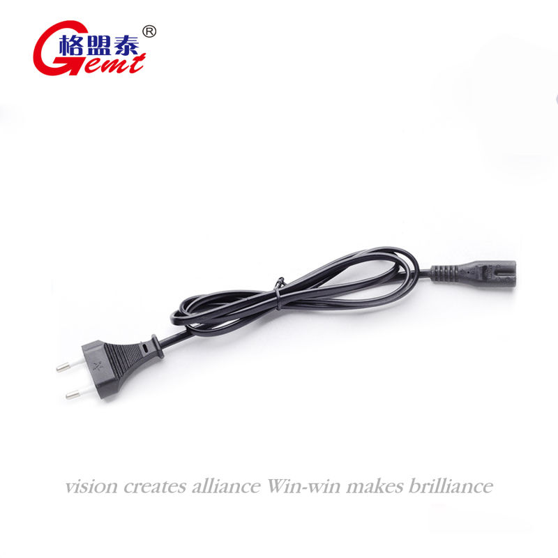 Europe 2 Pin Power Cord with Copper Conductor for Computer Charger