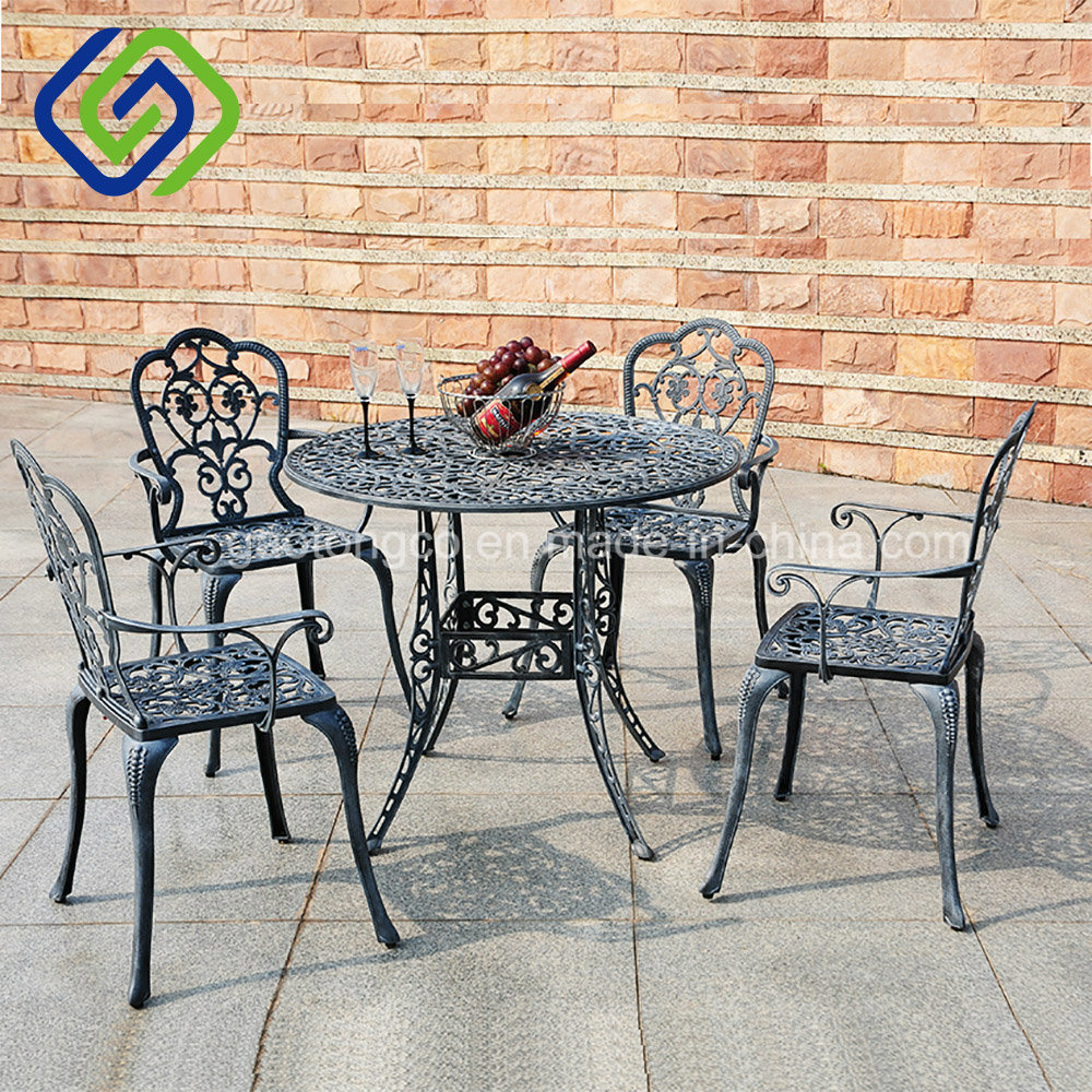 5 Pieces Cast Aluminium Outdoor Patio Furniture