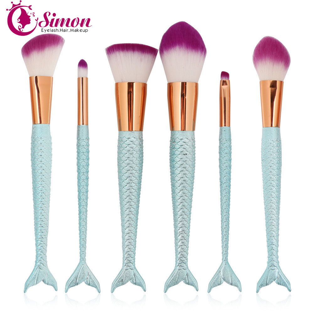 Colorful Gradient Colorful Makeup Tools Face Brushes Set Cosmetics Package