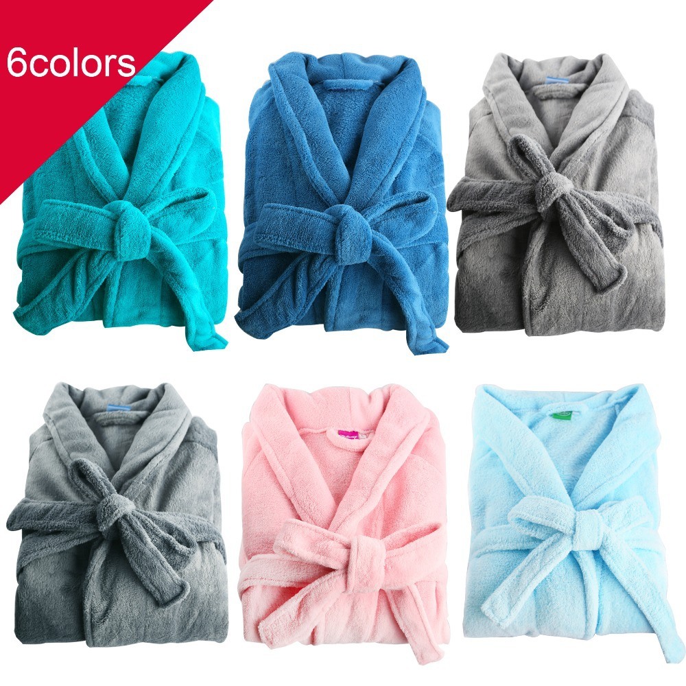 High Quality Polyester Polar Fleece Velvet/Velour Hotel Bathrobe