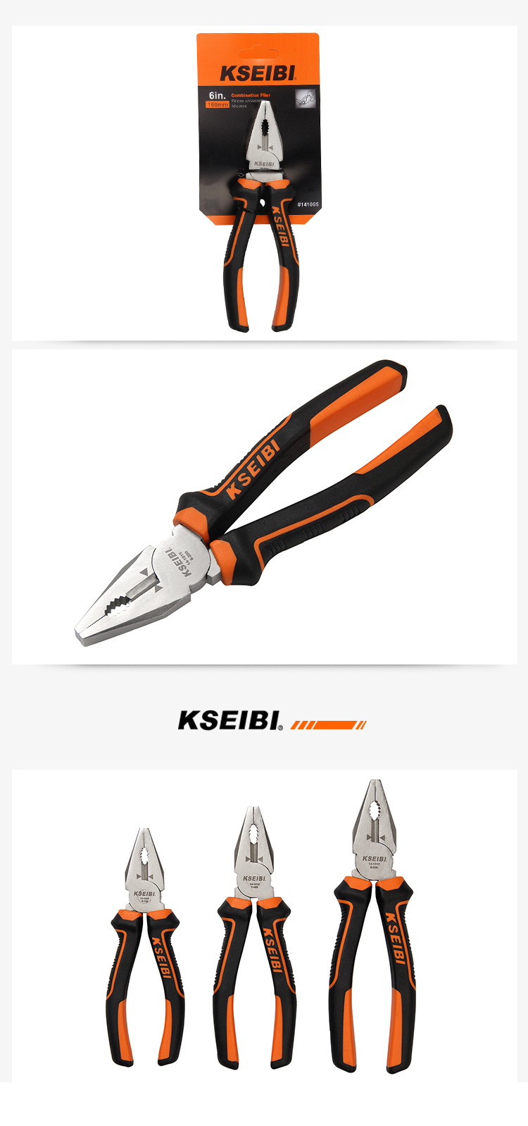 Kseibi High Quality #45 Carbon Steel Combination Plier for Cutting