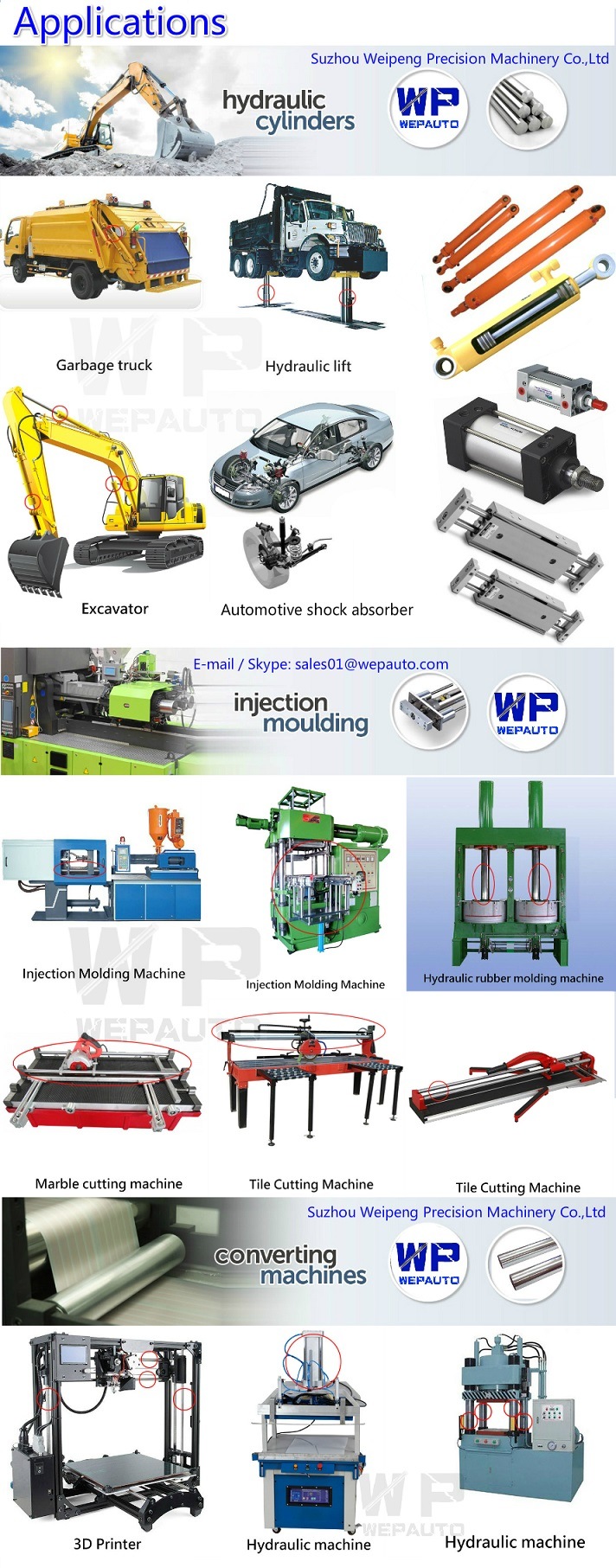 Hydraulic Cylinder Linear Motion Bearing Shaft F7