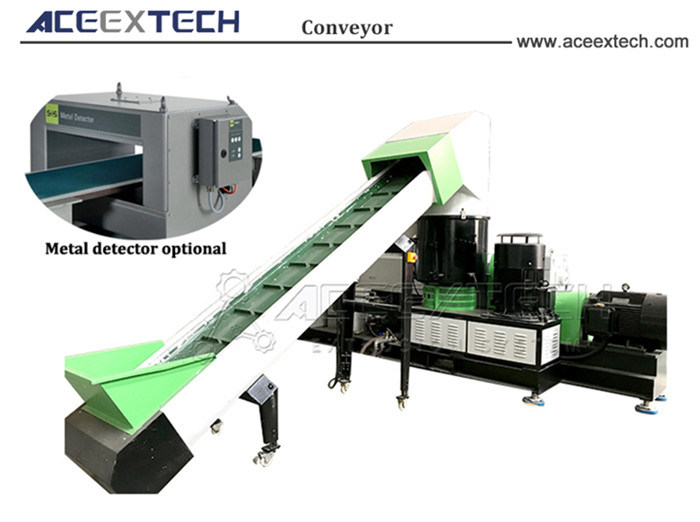 PP/PE/LDPE/HDPE/BOPP Film & Woven Bag/ EPS Foam Single Screw Extruder Water Ring Plastic Recycling Granulator