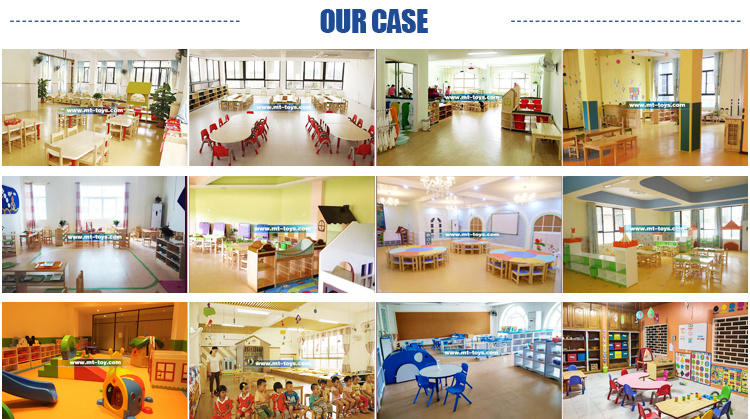 Wood Children Round Table and Chairs for Early Childhood Centre